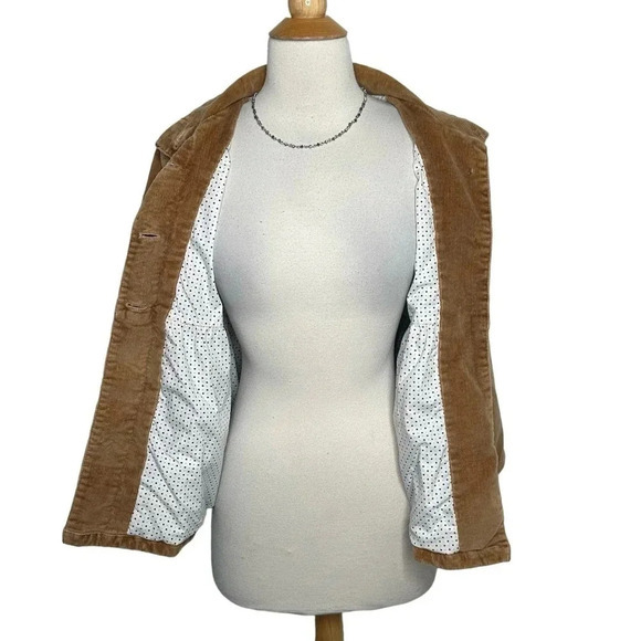 Rip Curl tan corduroy peplum jacket with pockets size S - Picture 6 of 8